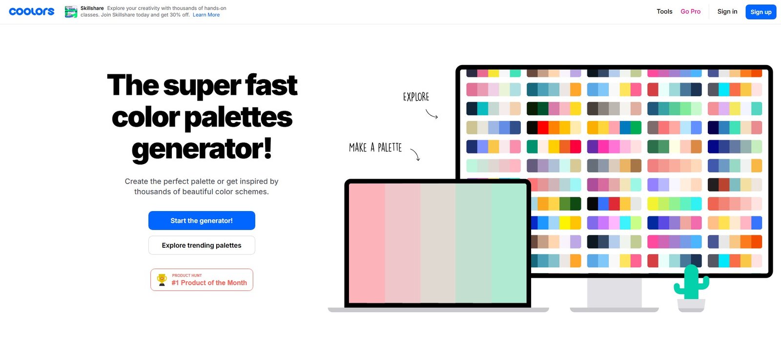 coolors.co website page