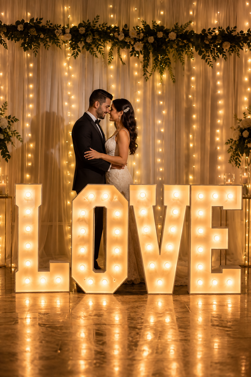 Marquee letters setup at an event in McAllen, TX