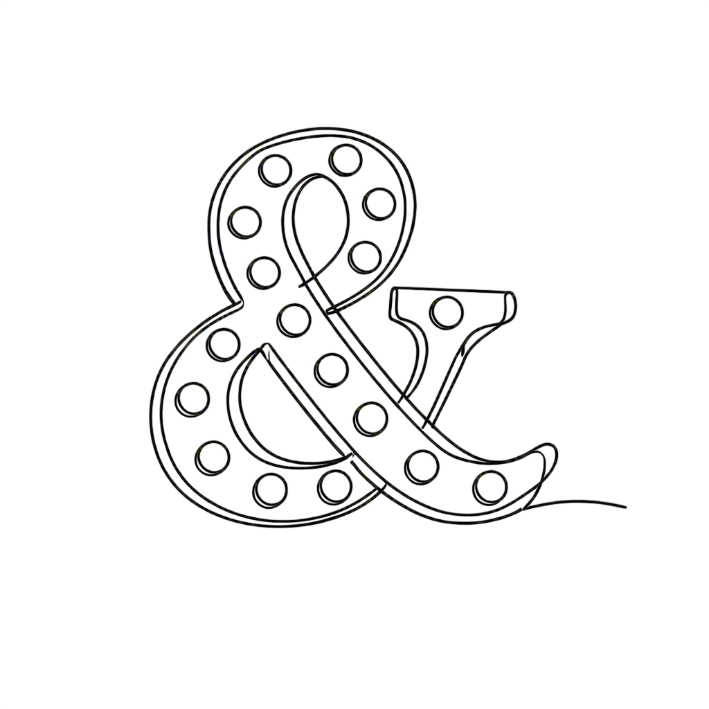 Custom symbol marquee letter for event rentals in McAllen, TX
